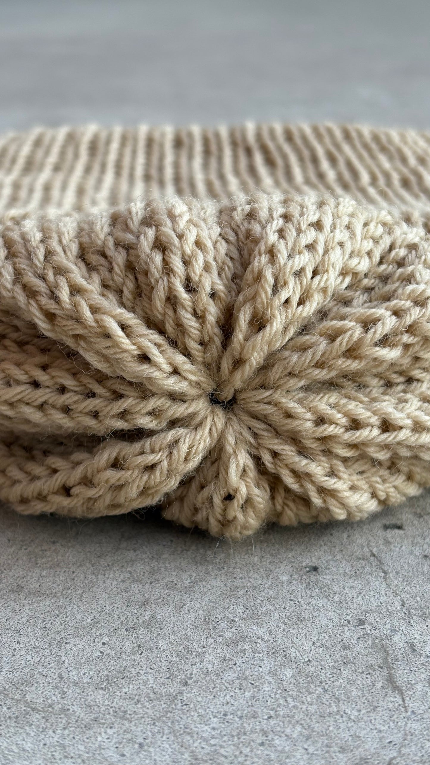 Classic Cuffed Woolly Hat - Undyed Yarn - Winter Fleece