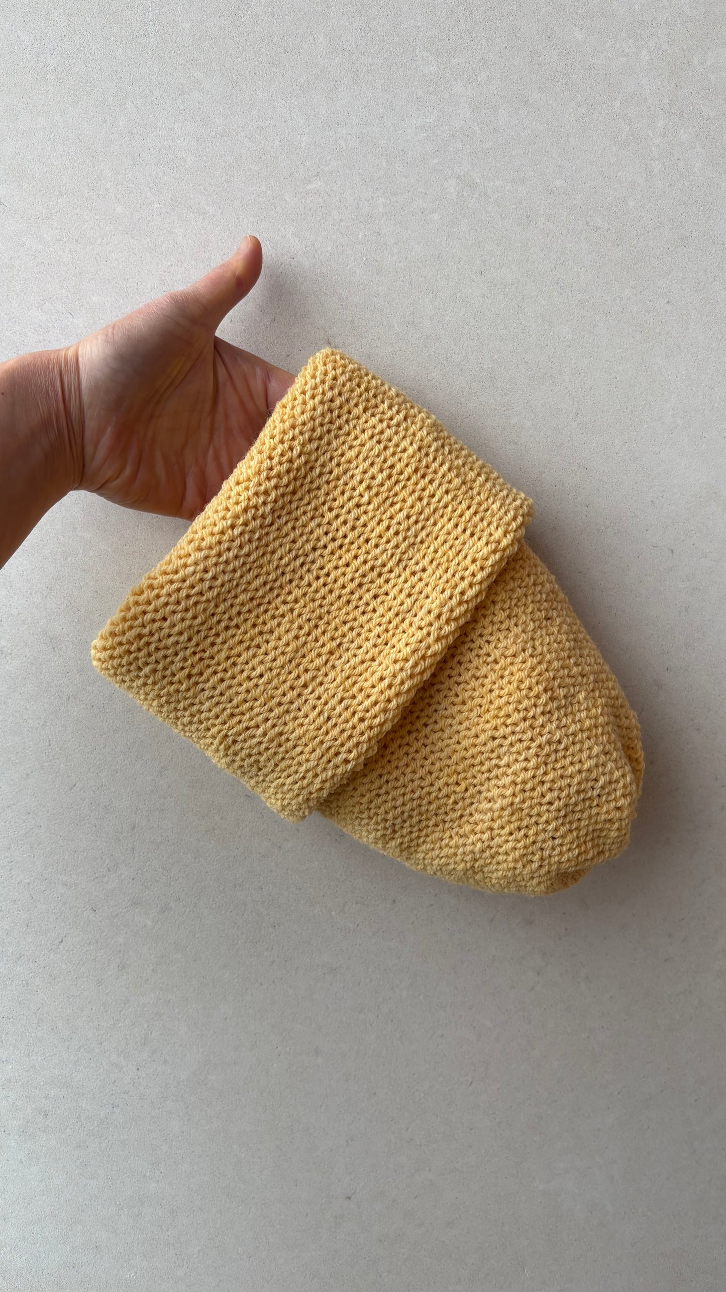 Classic Cuffed Woolly Hat - Botanical Hand Dyed Yarn - Peach