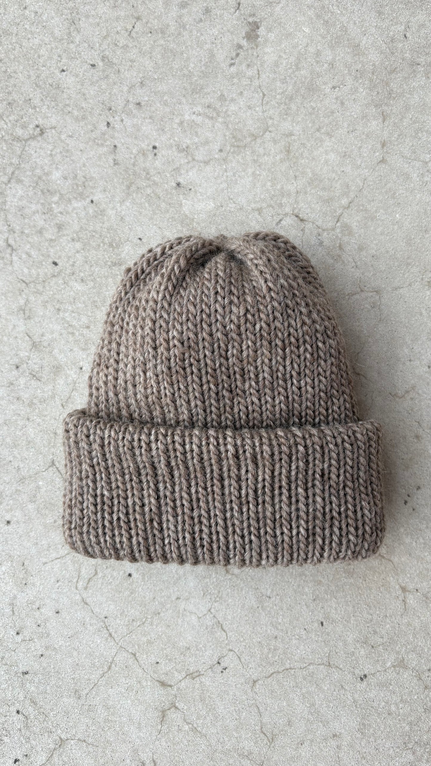 Kid Soft Classic Cuffed Woolly Hat - Undyed Yarn - Moorland Mist