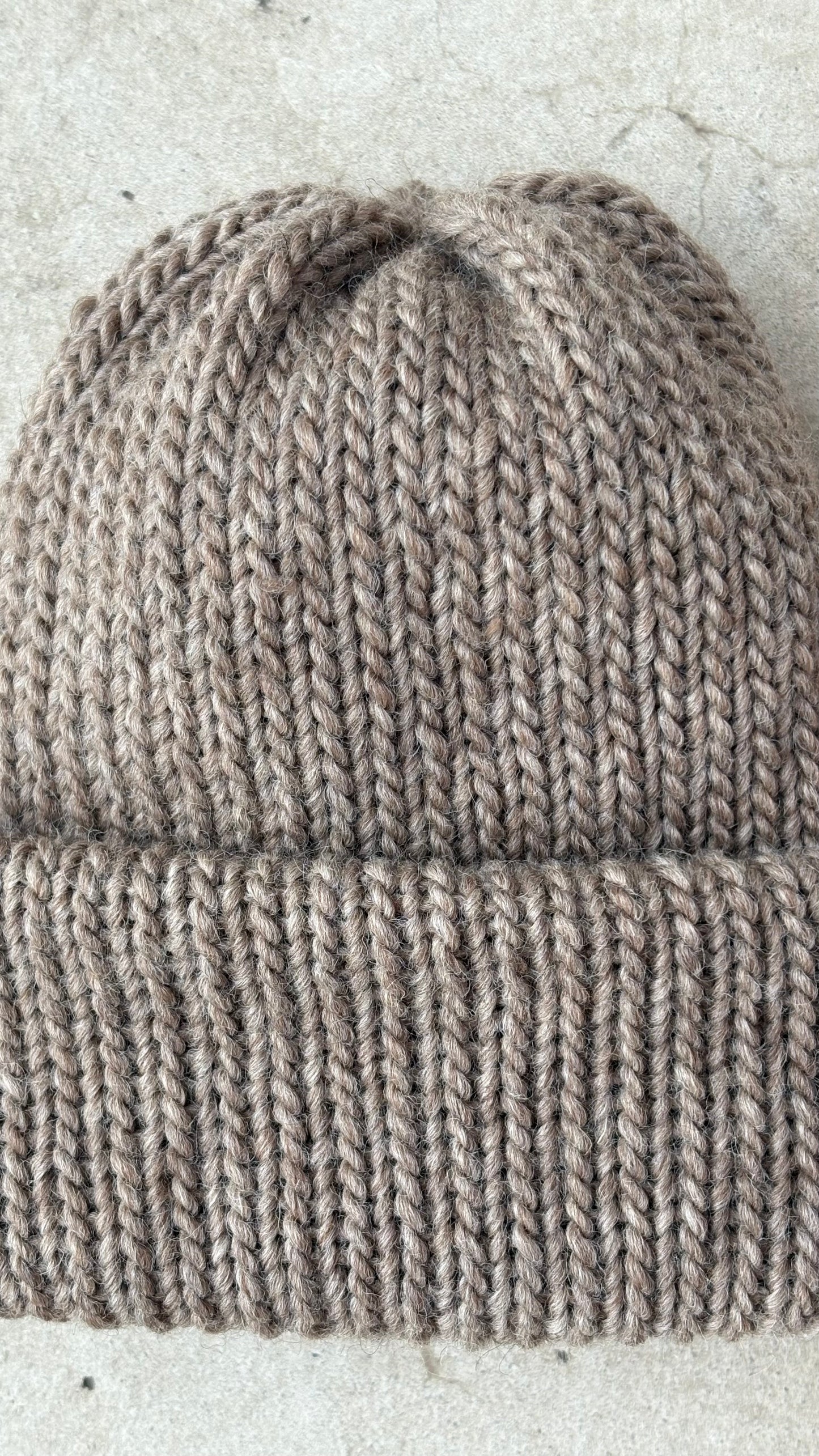 Kid Soft Classic Cuffed Woolly Hat - Undyed Yarn - Moorland Mist