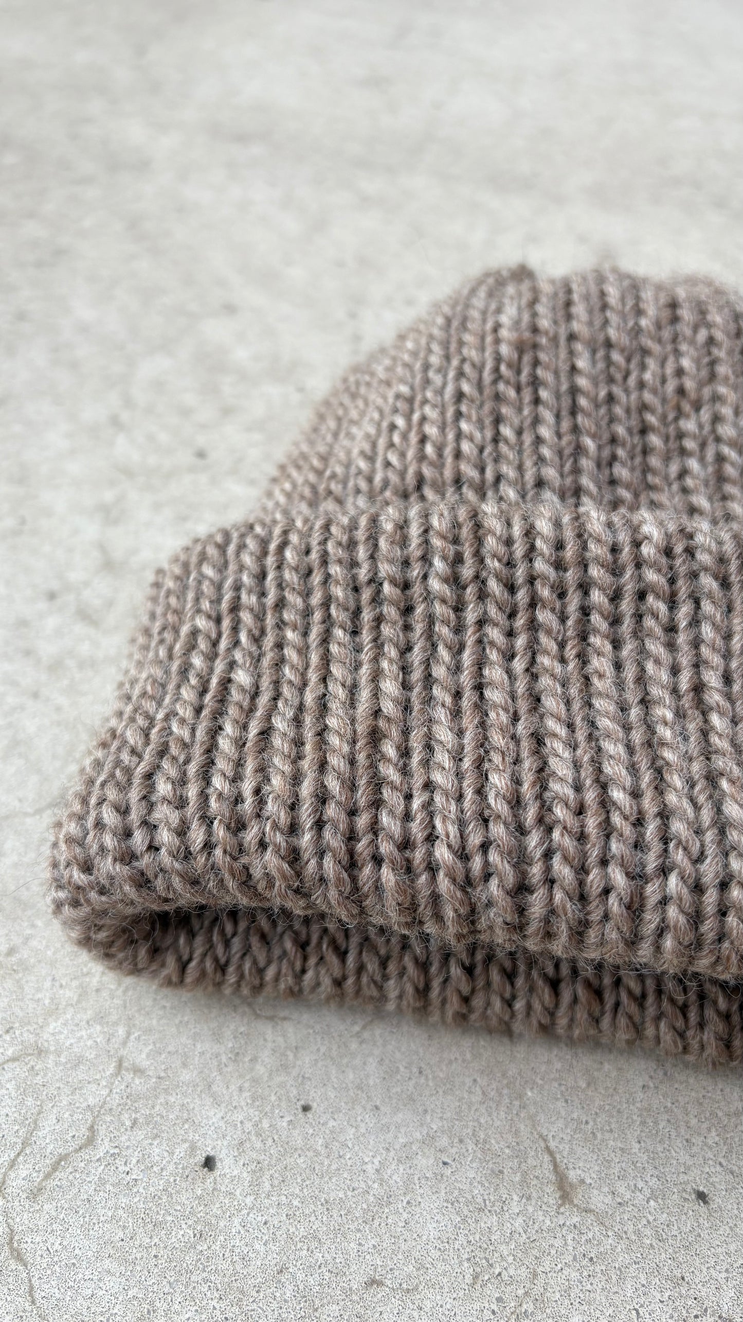 Kid Soft Classic Cuffed Woolly Hat - Undyed Yarn - Moorland Mist