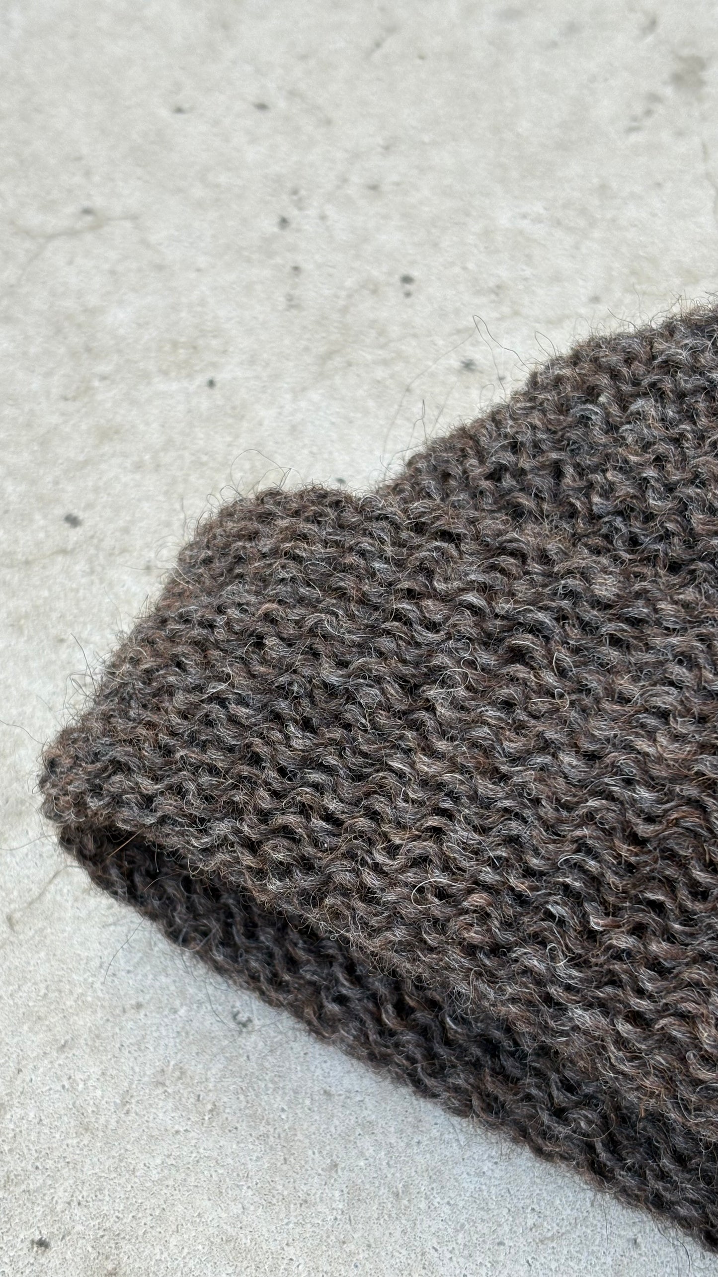 Oslo Hat - Moorit Jacob Wool - Undyed Hand-spun Yarn from Smallholdings - Deep Moorit Heather