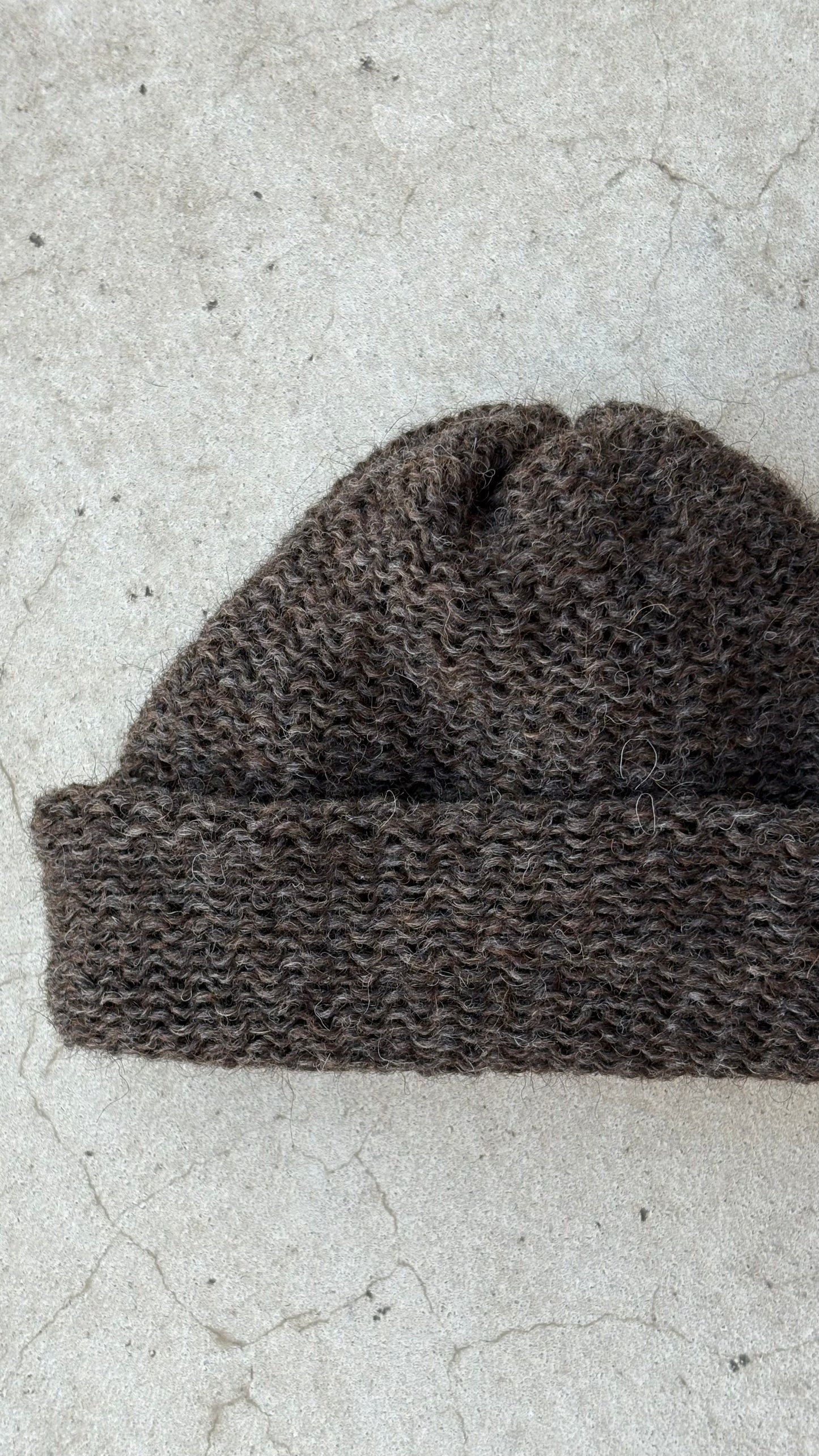 Oslo Hat - Moorit Jacob Wool - Undyed Hand-spun Yarn from Smallholdings - Light Moorit Brown