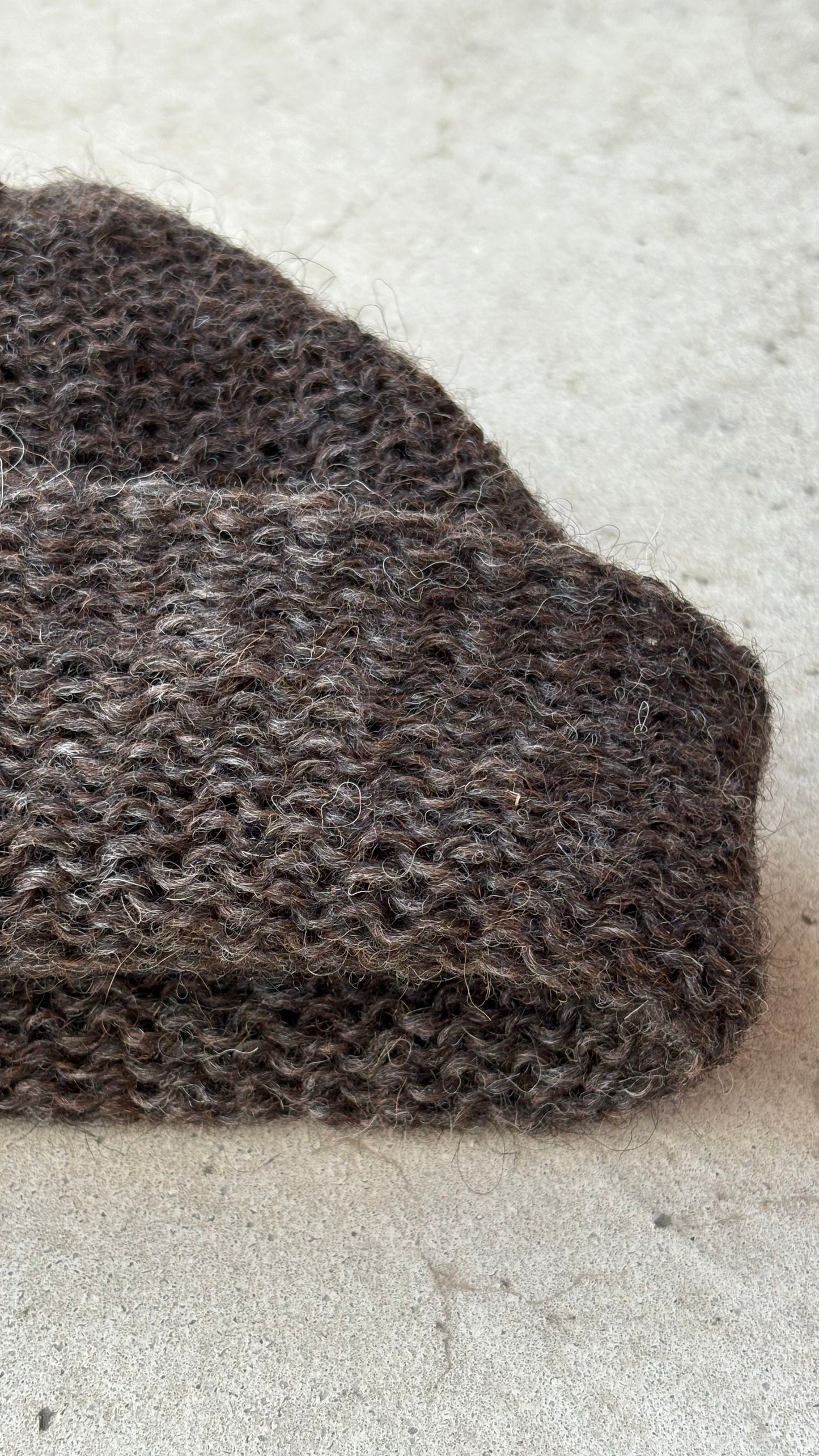 Oslo Hat - Rare Breed Hebridean & Alpaca Wool - Undyed Hand-spun Yarn from Conservation Area - Natural Brown