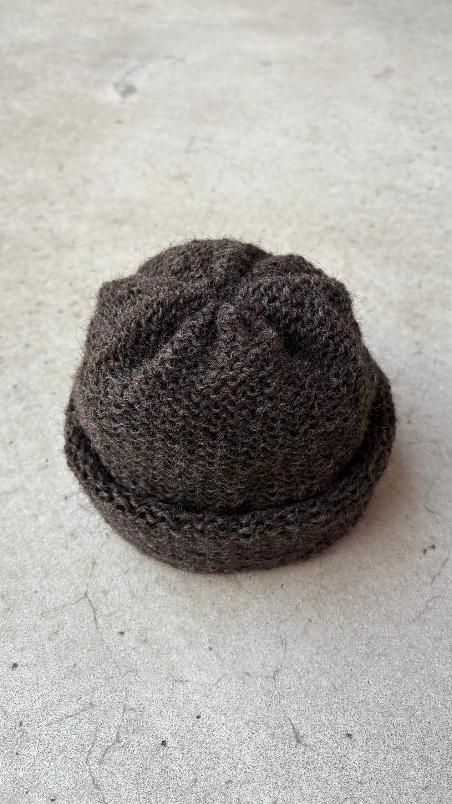 Oslo Hat - Rare Breed Hebridean & Alpaca Wool - Undyed Hand-spun Yarn from Conservation Area - Natural Brown