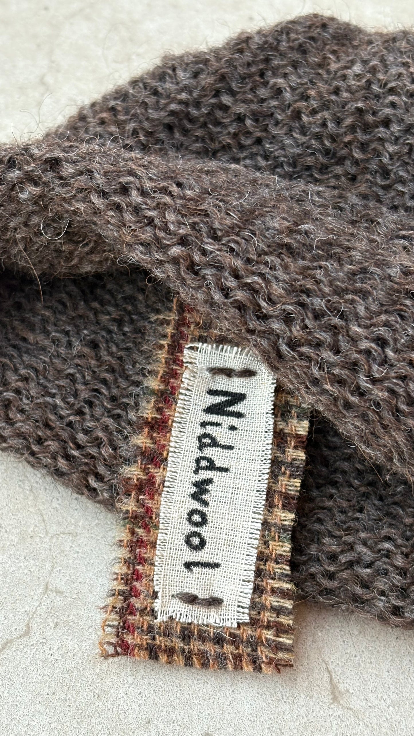 Oslo Hat - Rare Breed Hebridean & Alpaca Wool - Undyed Hand-spun Yarn from Conservation Area - Natural Brown