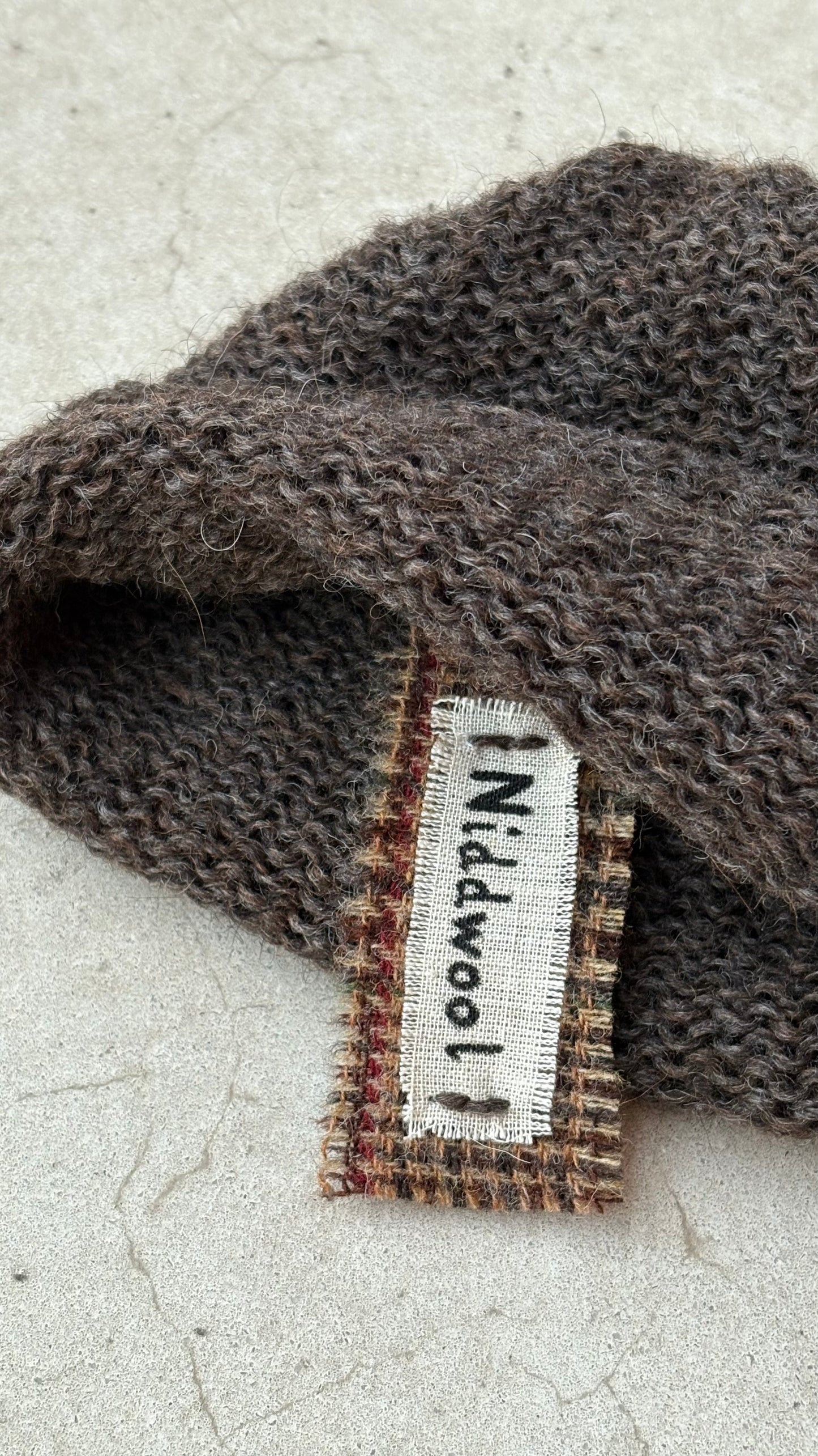 Oslo Hat - Moorit Jacob Wool - Undyed Hand-spun Yarn from Smallholdings - Deep Moorit Heather