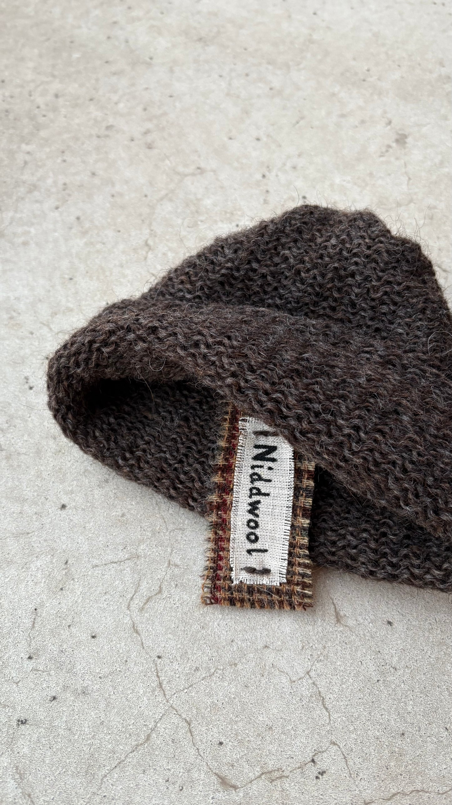 Oslo Hat - Rare Breed Hebridean & Alpaca Wool - Undyed Hand-spun Yarn from Conservation Area - Natural Brown