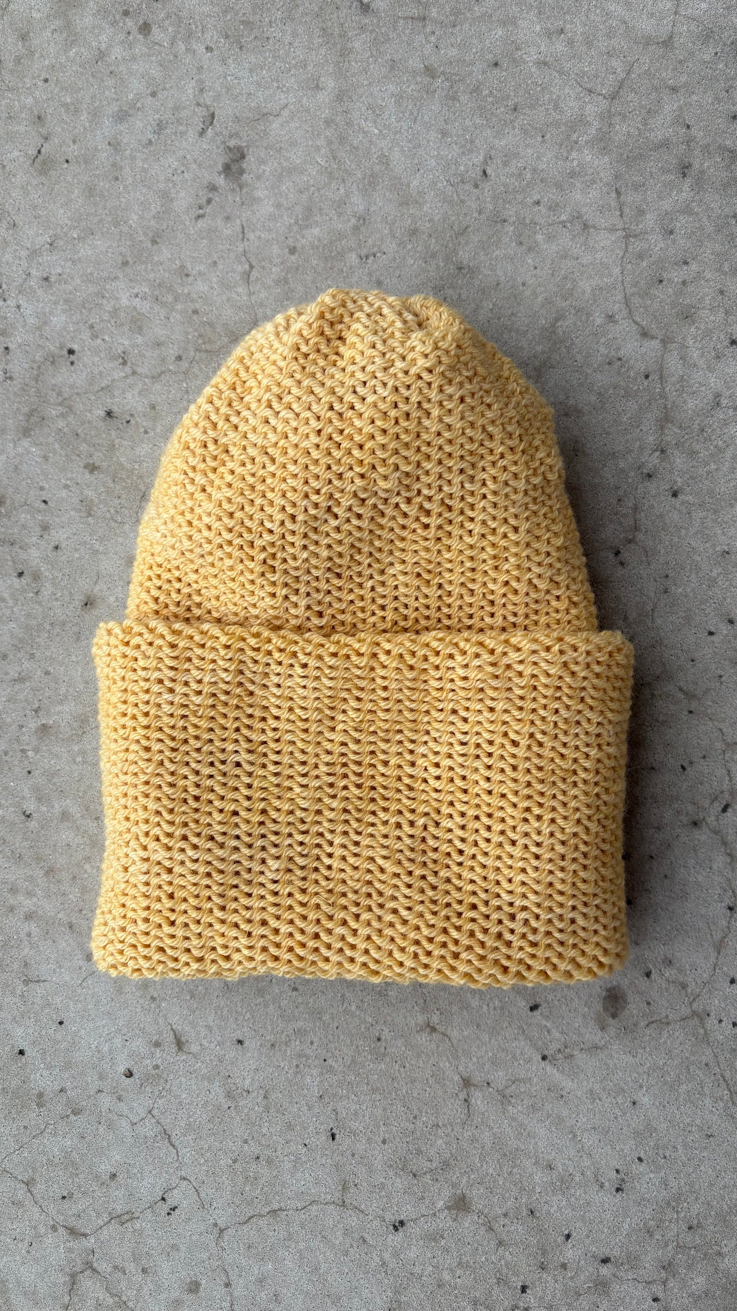 Classic Cuffed Woolly Hat - Botanical Hand Dyed Yarn - Peppermint