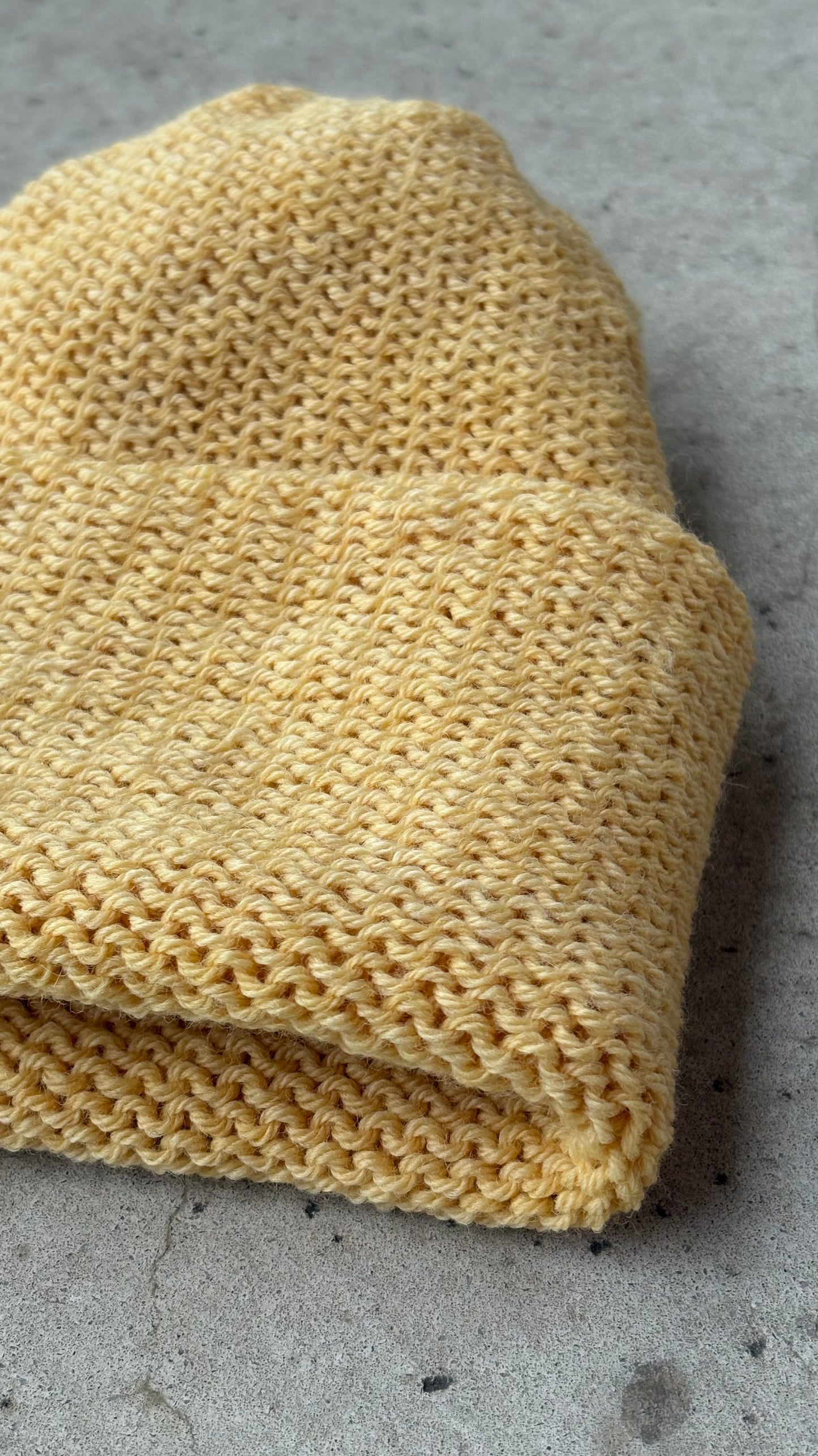 Classic Cuffed Woolly Hat - Botanical Hand Dyed Yarn - Sky