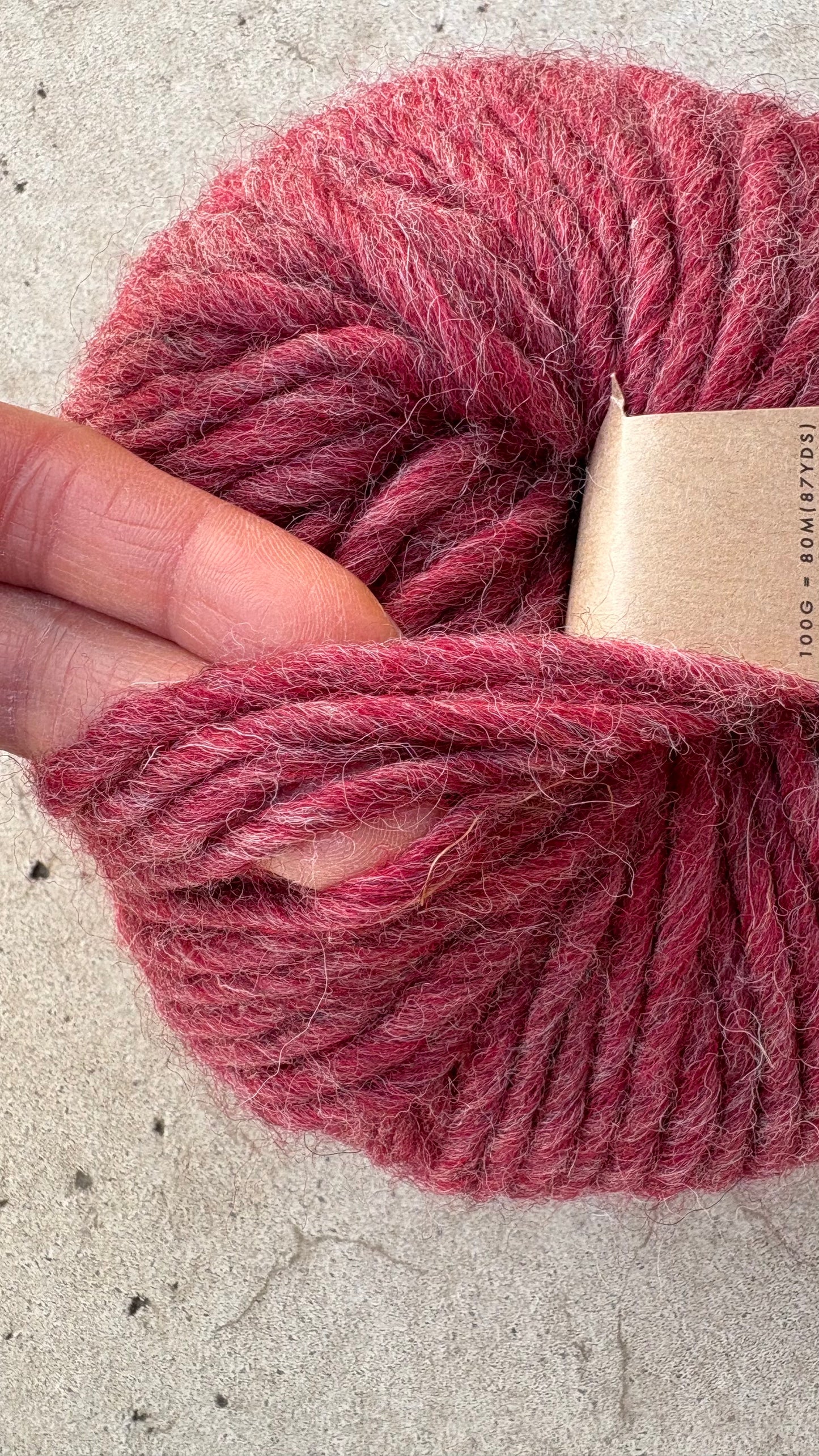 Flat Woolly Hat - Corn Poppy