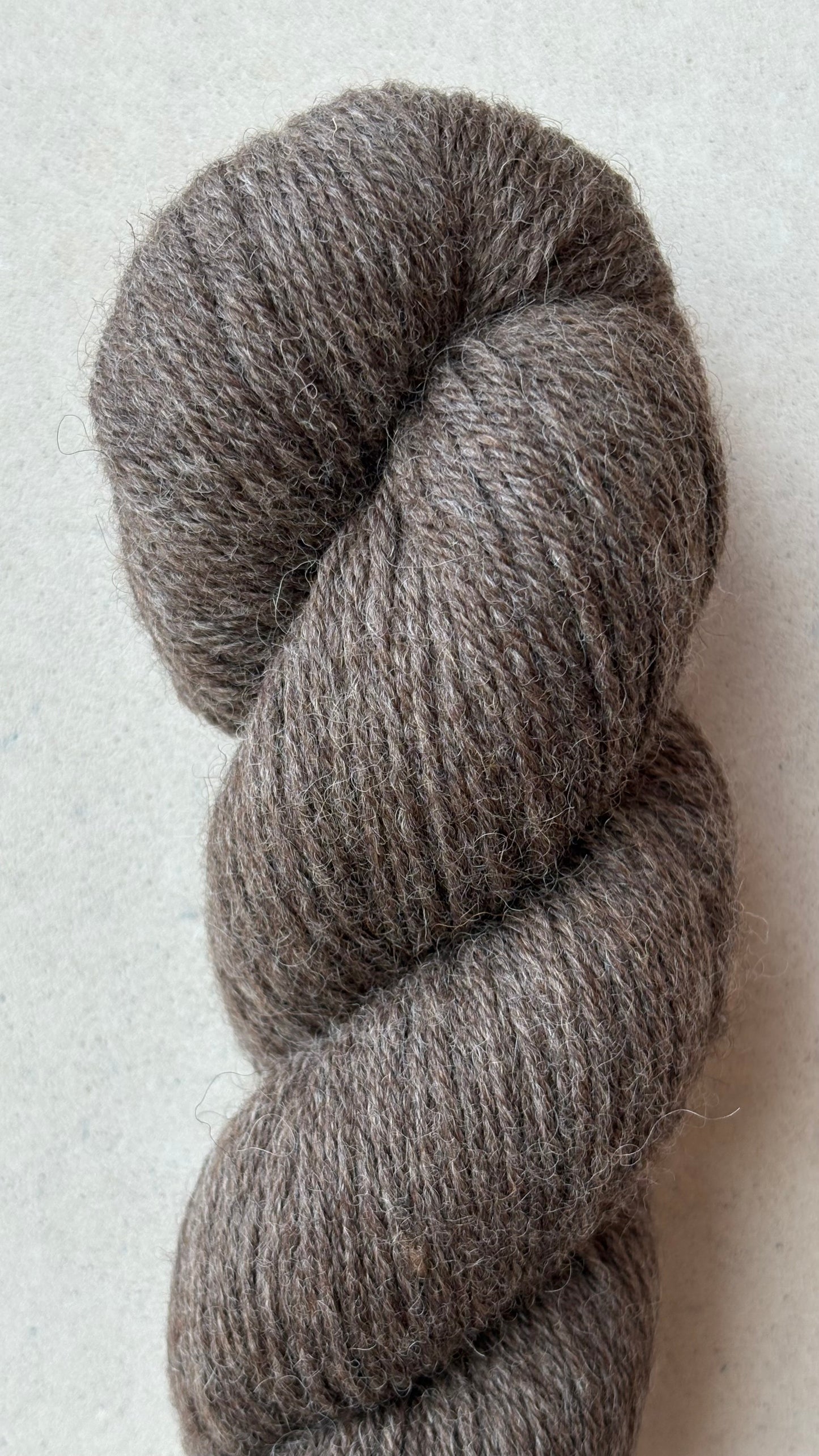 Classic Cuffed Woolly Hat - Undyed Yarn - Moorland Brown