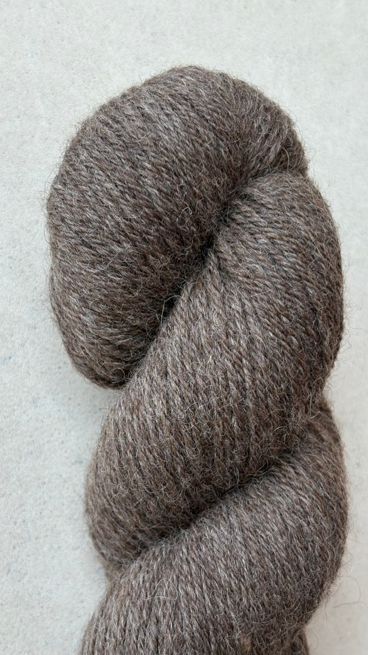 Classic Cuffed Woolly Hat - Undyed Yarn - Moorland Brown