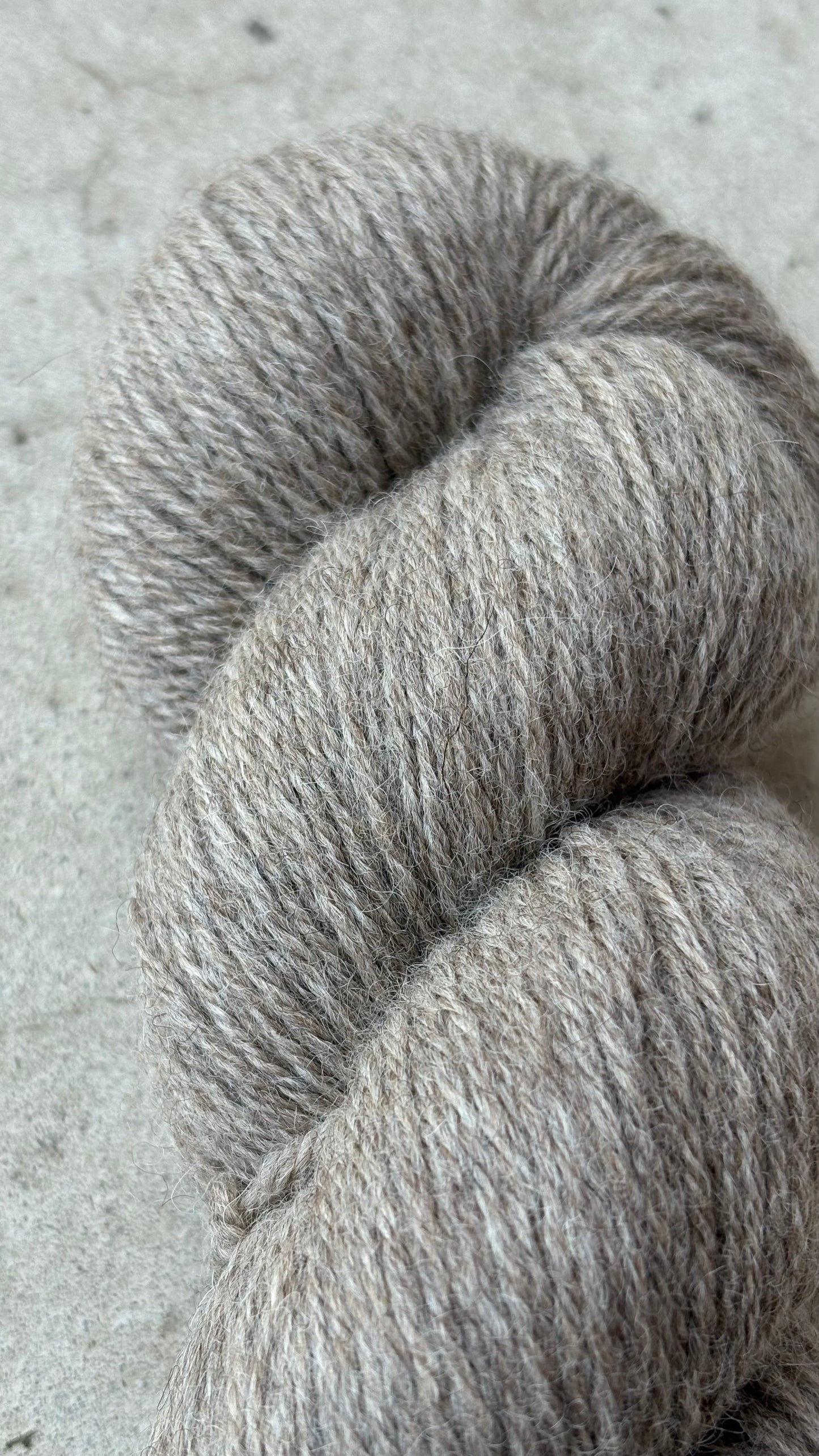 Classic Cuffed Woolly Hat - Undyed Yarn - Stone Fleece