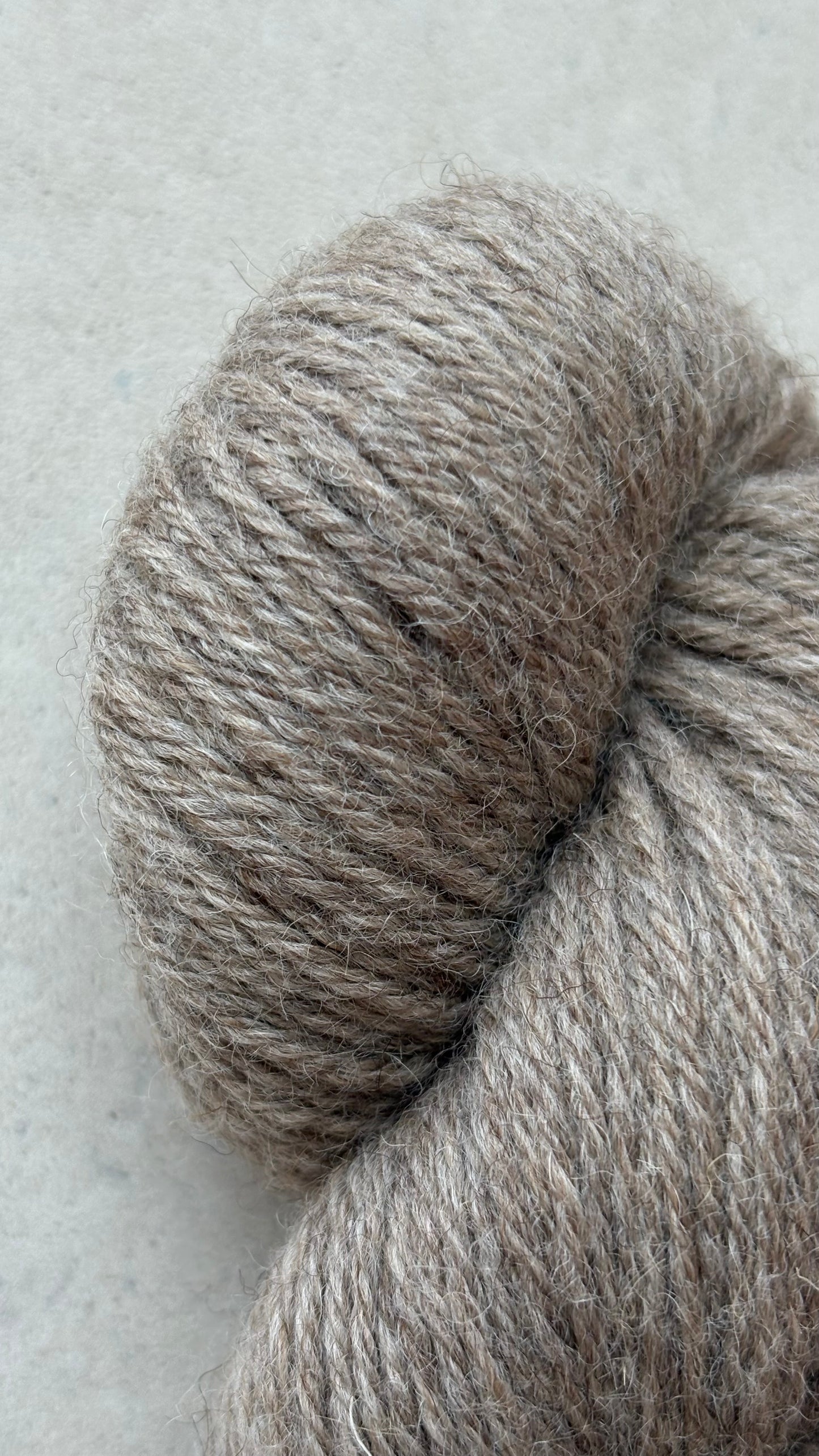 Classic Cuffed Woolly Hat - Undyed Yarn - Stone Fleece