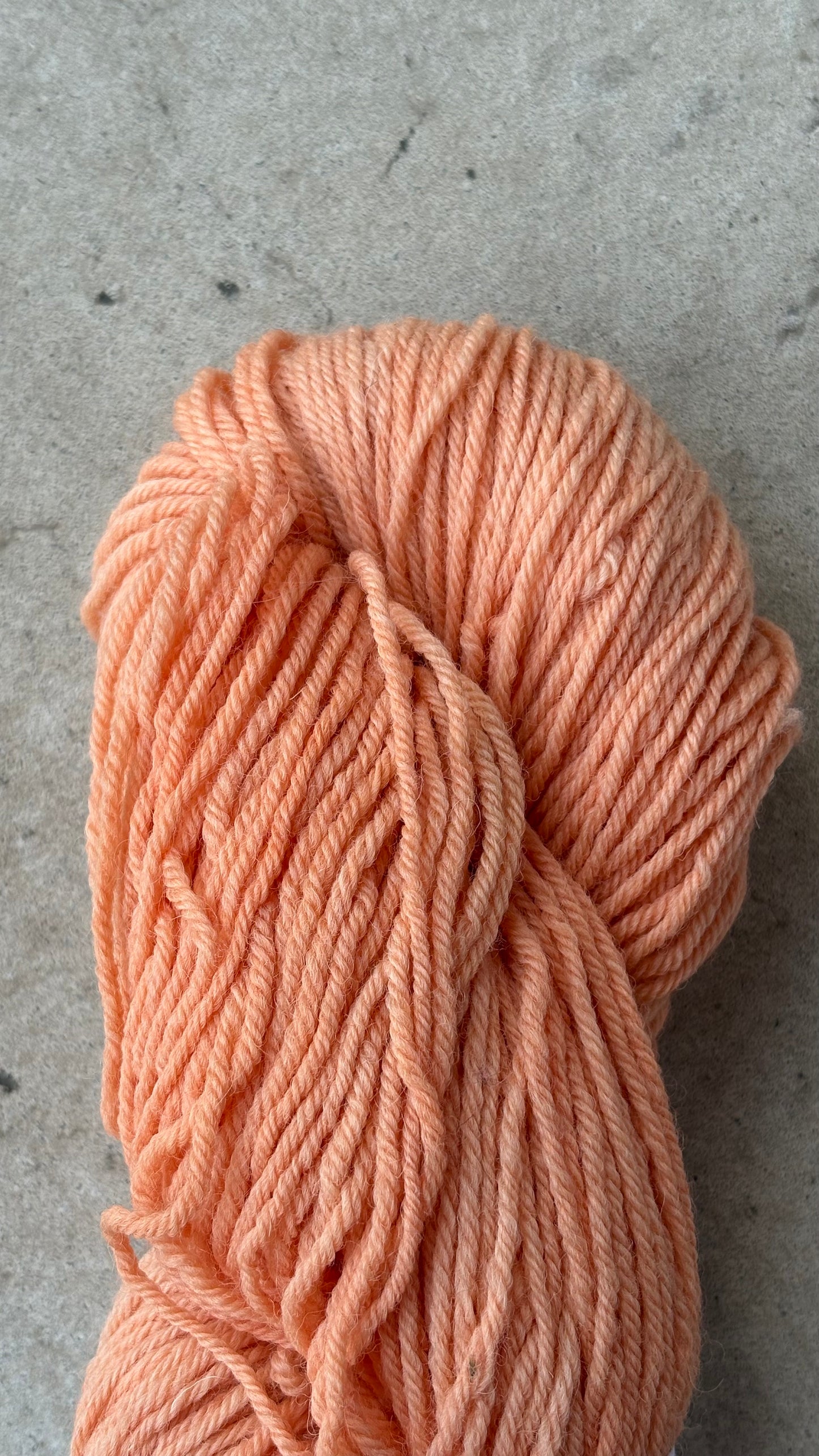 Classic Cuffed Woolly Hat - Botanical Hand Dyed Yarn - Peach