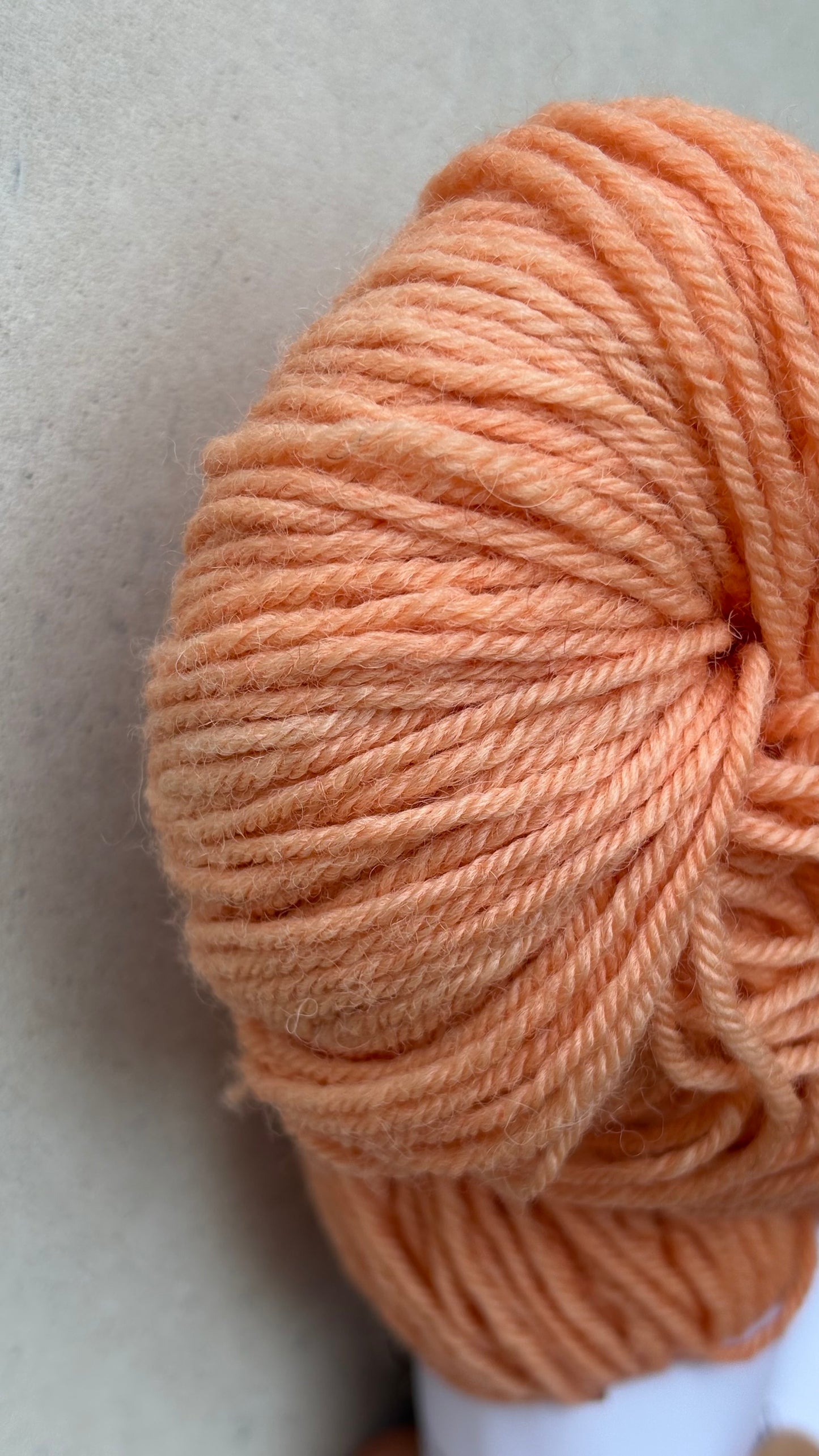 Classic Cuffed Woolly Hat - Botanical Hand Dyed Yarn - Peach