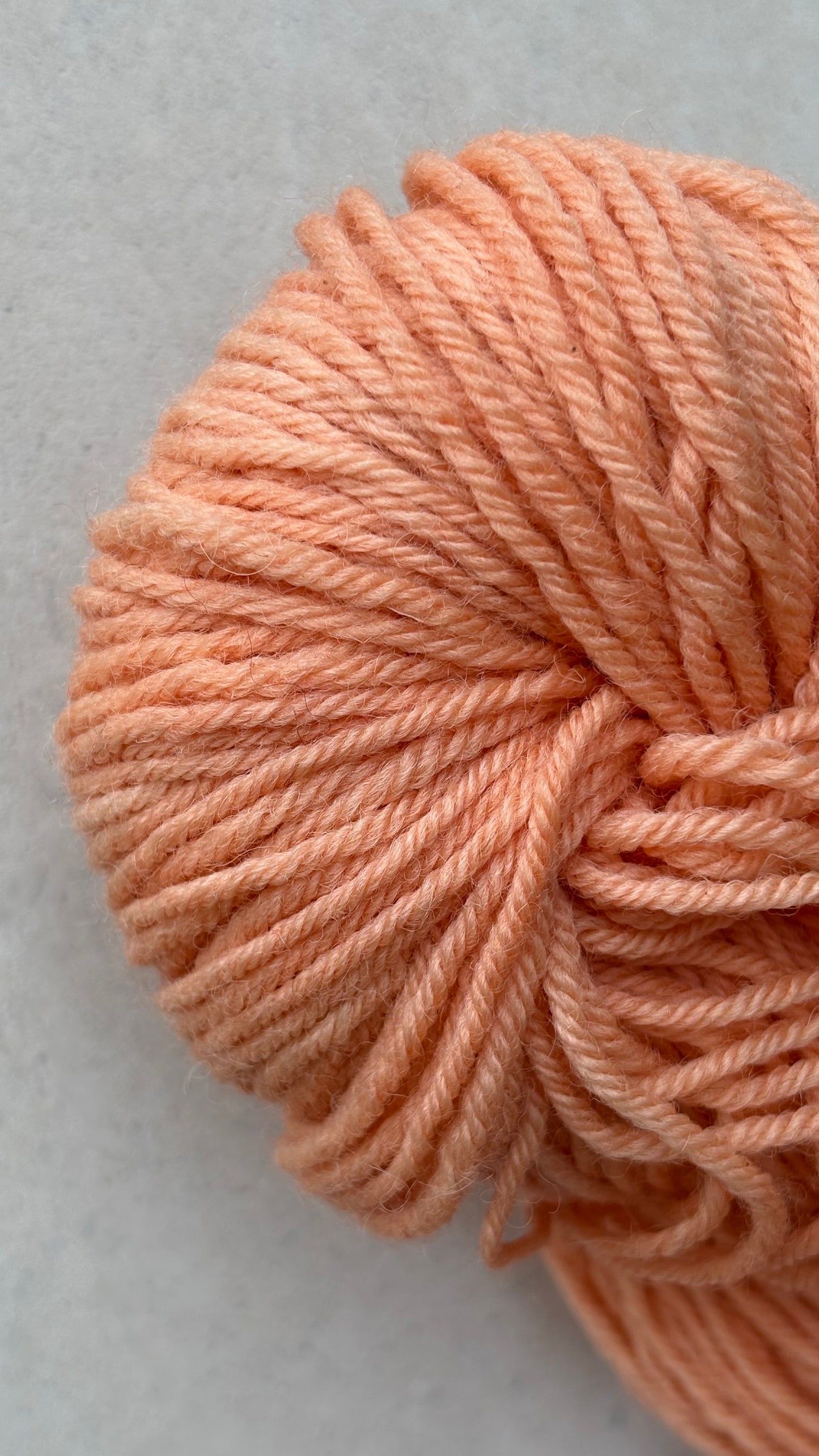 Classic Cuffed Woolly Hat - Botanical Hand Dyed Yarn - Peach