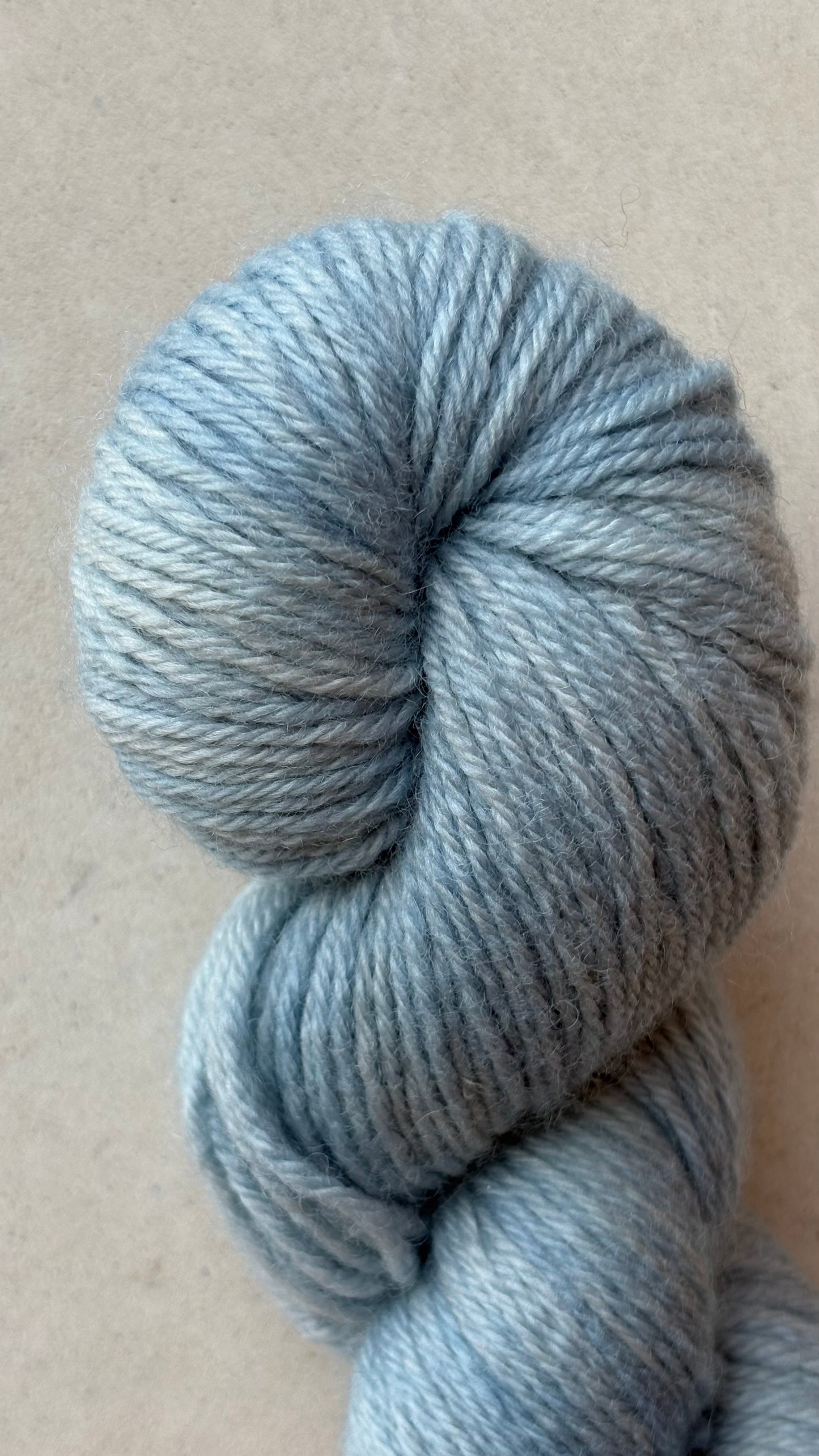 Classic Cuffed Woolly Hat - Botanical Hand Dyed Yarn - Sky