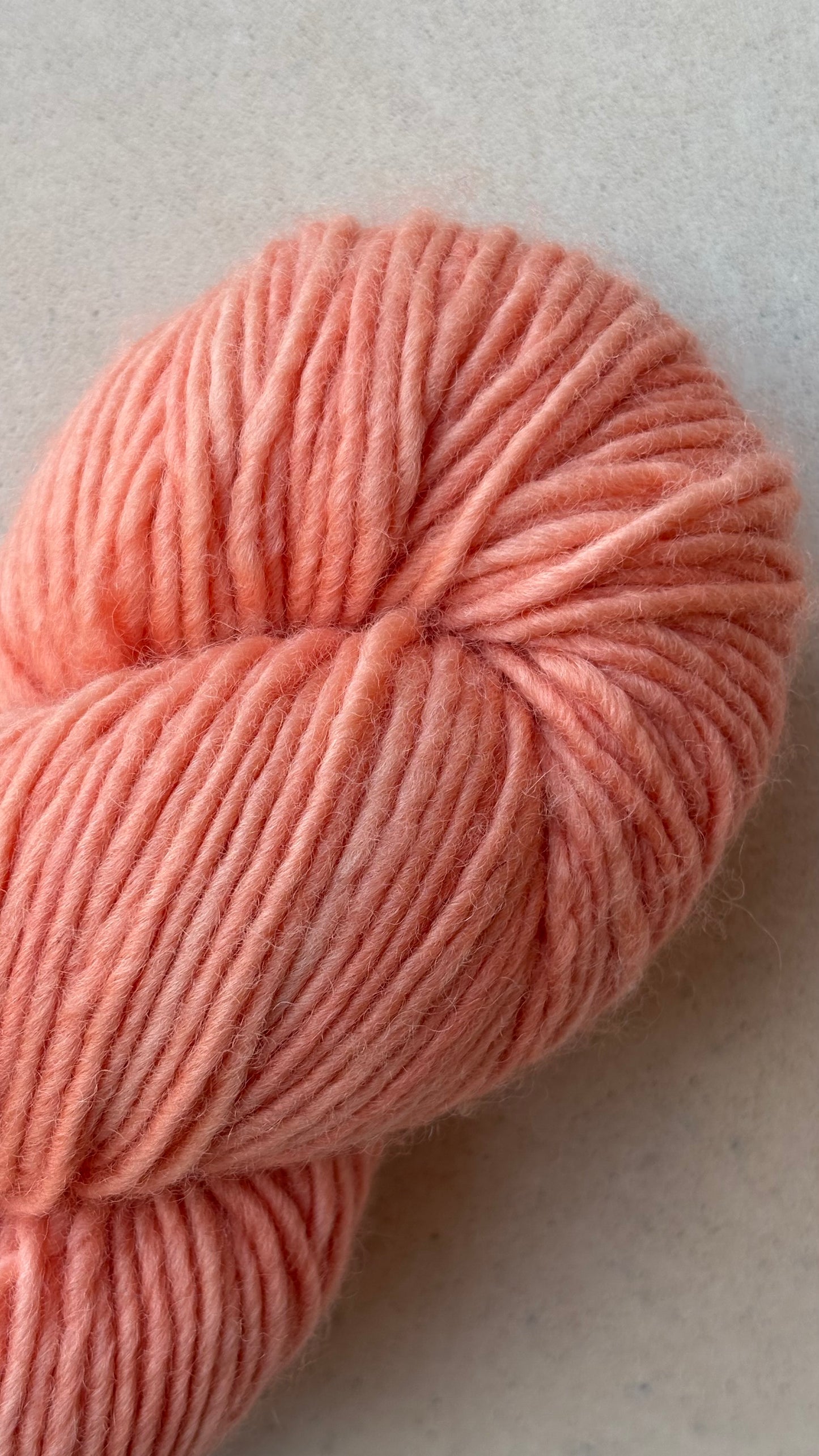 Classic Cuffed Woolly Hat - Botanical Hand Dyed Yarn - Coral